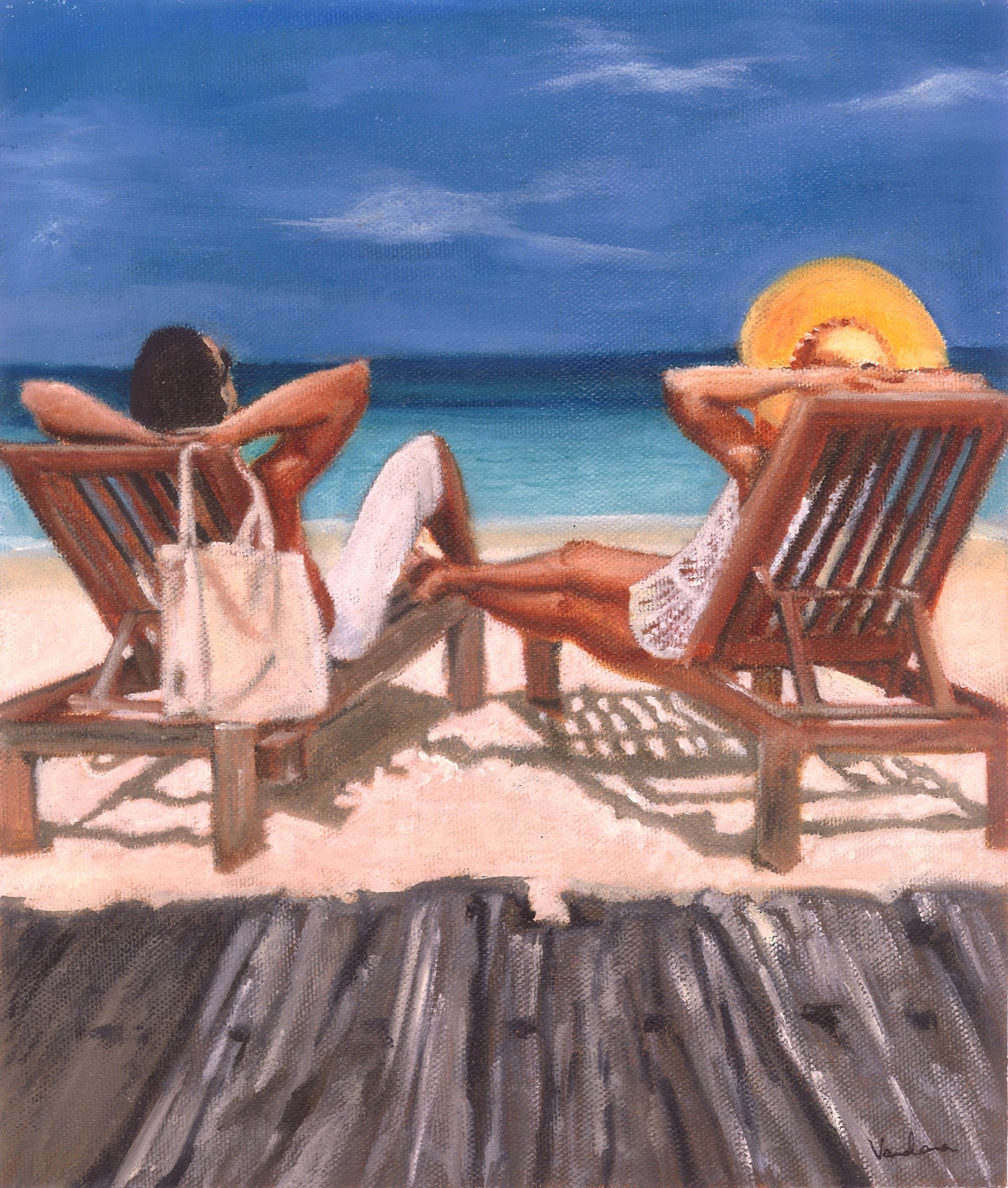 Relaxing on the beach