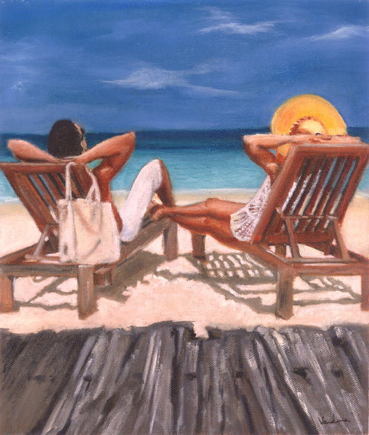 Relaxing on the beach